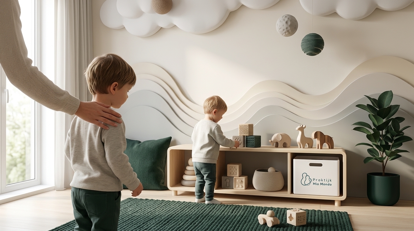 Gedrag van een kind van 3 jaar begrijpen en liefdevol begrenzen - illustratie voor Mio Mondo