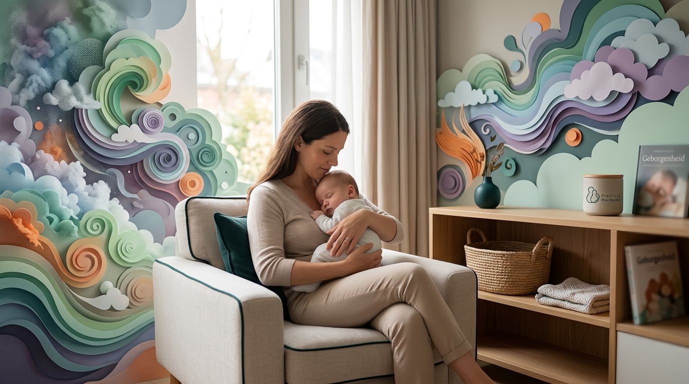 Overprikkelde baby symptomen herkennen en kalmeren - illustratie voor Mio Mondo